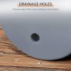 Set of 3 Grey Stackable Round Outdoor Planters with Drainage Holes