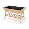 FarmHouse Natural 2 Tier Wooden Large Raised Planter Box Garden