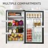 Compact Black Refrigerator Mini Fridge with Freezer