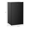 Compact Black Refrigerator Mini Fridge with Freezer