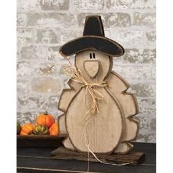 Fall Home Decor: Wooden Pilgrim Hat Turkey