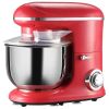 Red Stainless Steel 600W Electric Kitchen Mixer with 6-Quart Bowl