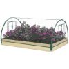 Mini Raised Garden Bed Planter Box with Greenhouse Cover