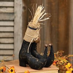 Primitive Witch Boots: Rustic Halloween Decor